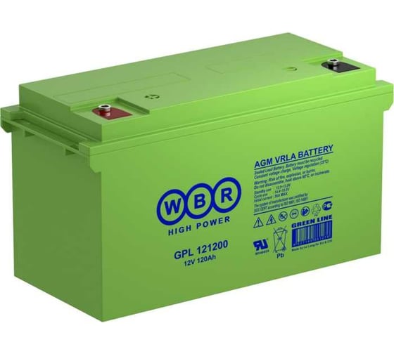 Изображение товара Аккумулятор для ИБП WBR GPL121200 12В, 120Ач УТ-00000245