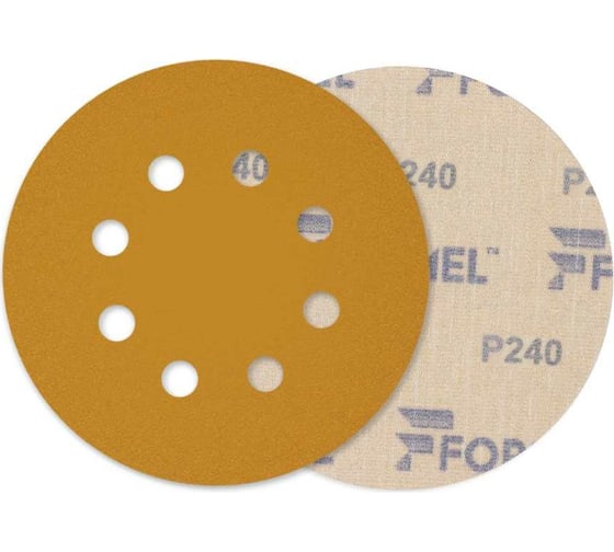 Изображение товара Диск DIAMOND 125 мм, 8 отверстий, P240, 100 шт Formel 81951120240