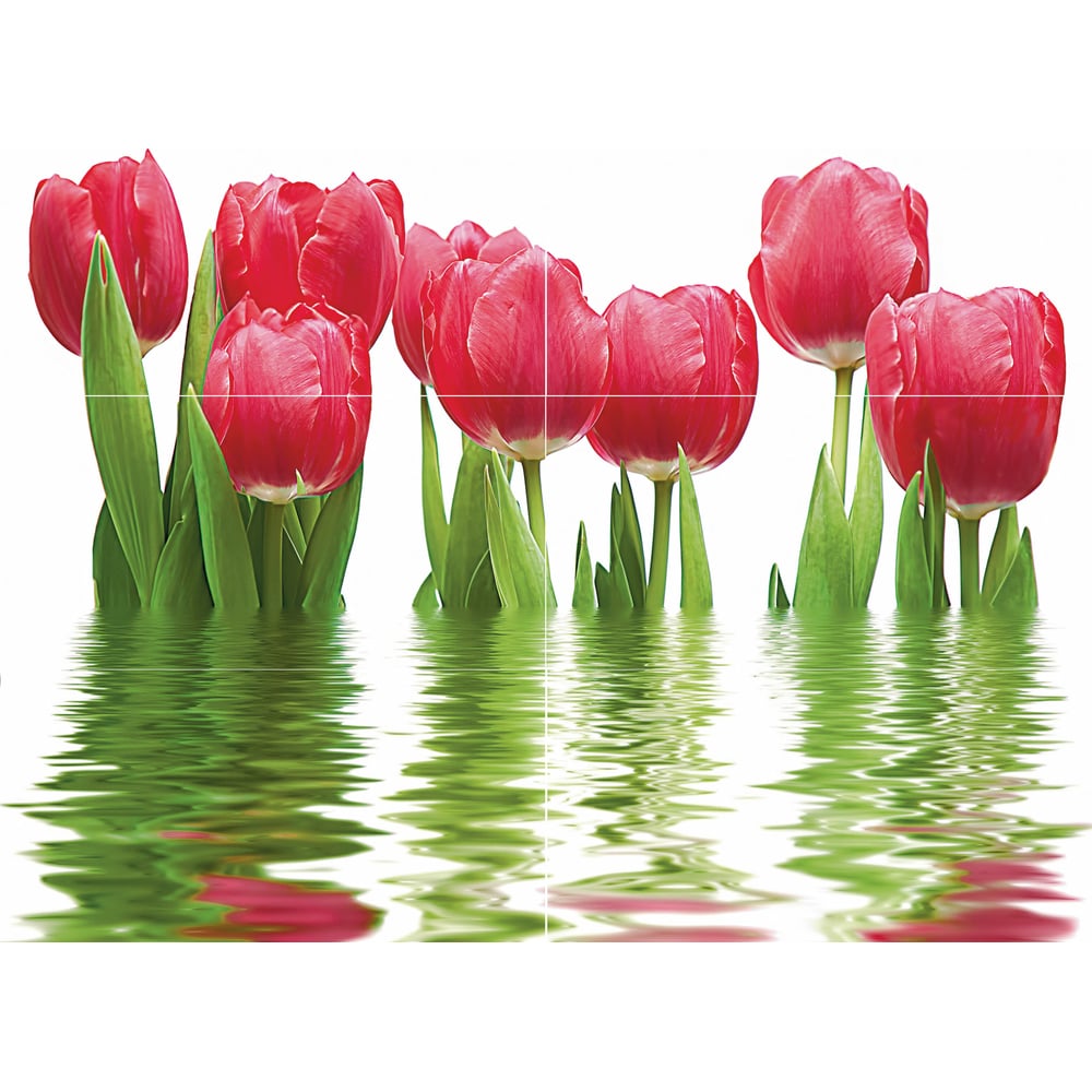 Изображение товара Панно Тюльпаны светлое 75x100 (1кт) Нефрит-Керамика 06-01-1-64-04-21-160-0