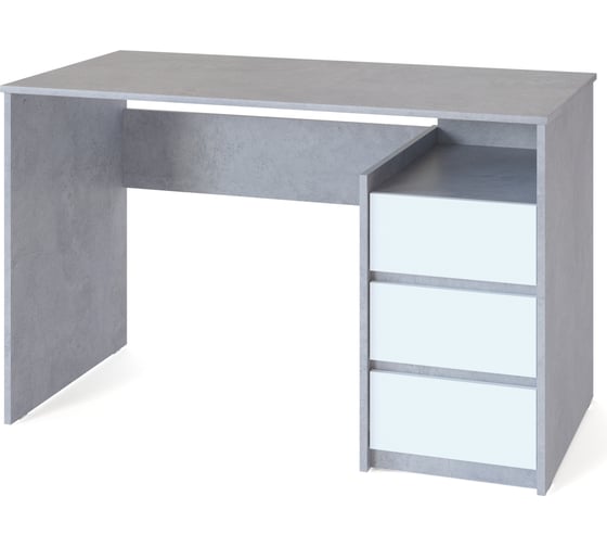 Изображение товара Письменный стол СОКОЛ СПм-21 бетон/белый 00-00011535