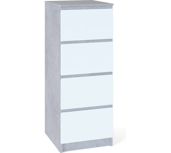 Изображение товара Тумба СОКОЛ Т-4р бетон/белый 00-00011541