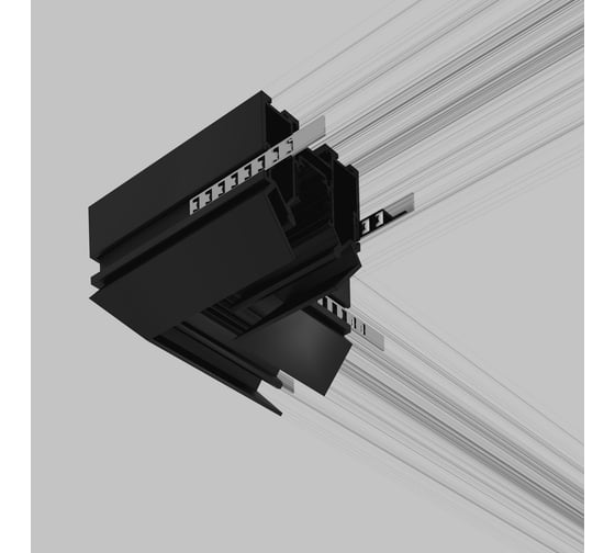 Изображение товара Внутренний угловой коннектор для шинопровода Elektrostandard в натяжной потолок Slim Magnetic (2 шт.) 85124/00 черный a062151