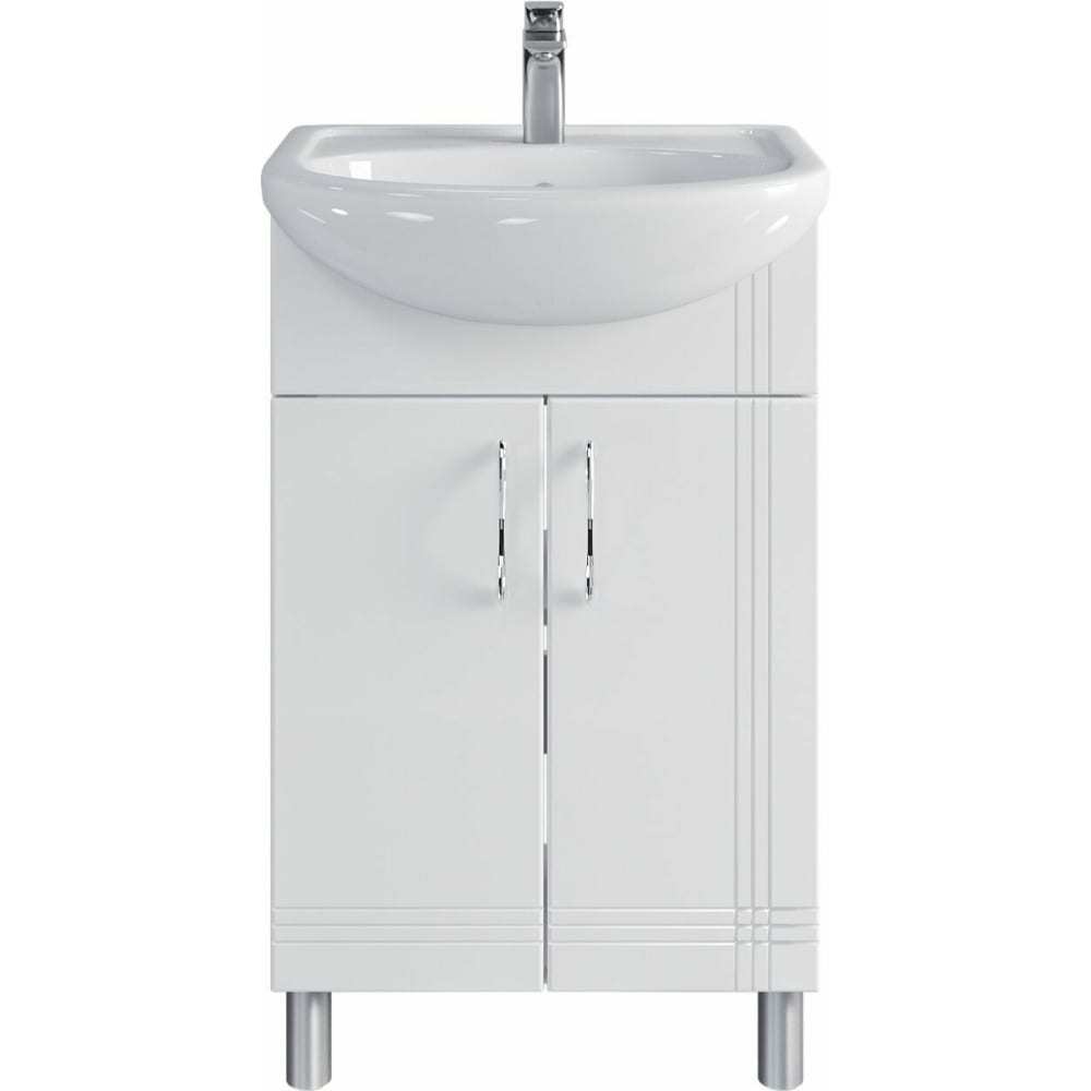 Напольная тумба для ванной комнаты Sanstar, цвет белый матовый 334.1-1.4.1. Вольга 50 - фото 1