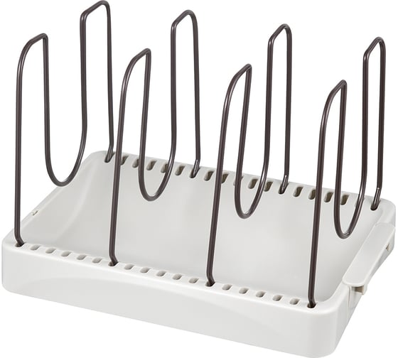 Изображение товара Органайзер для посуды Smart Solutions Ronja 26.8x20.5 см, светло-серый/темно-сливовый SS-DO-STABS-GRBL