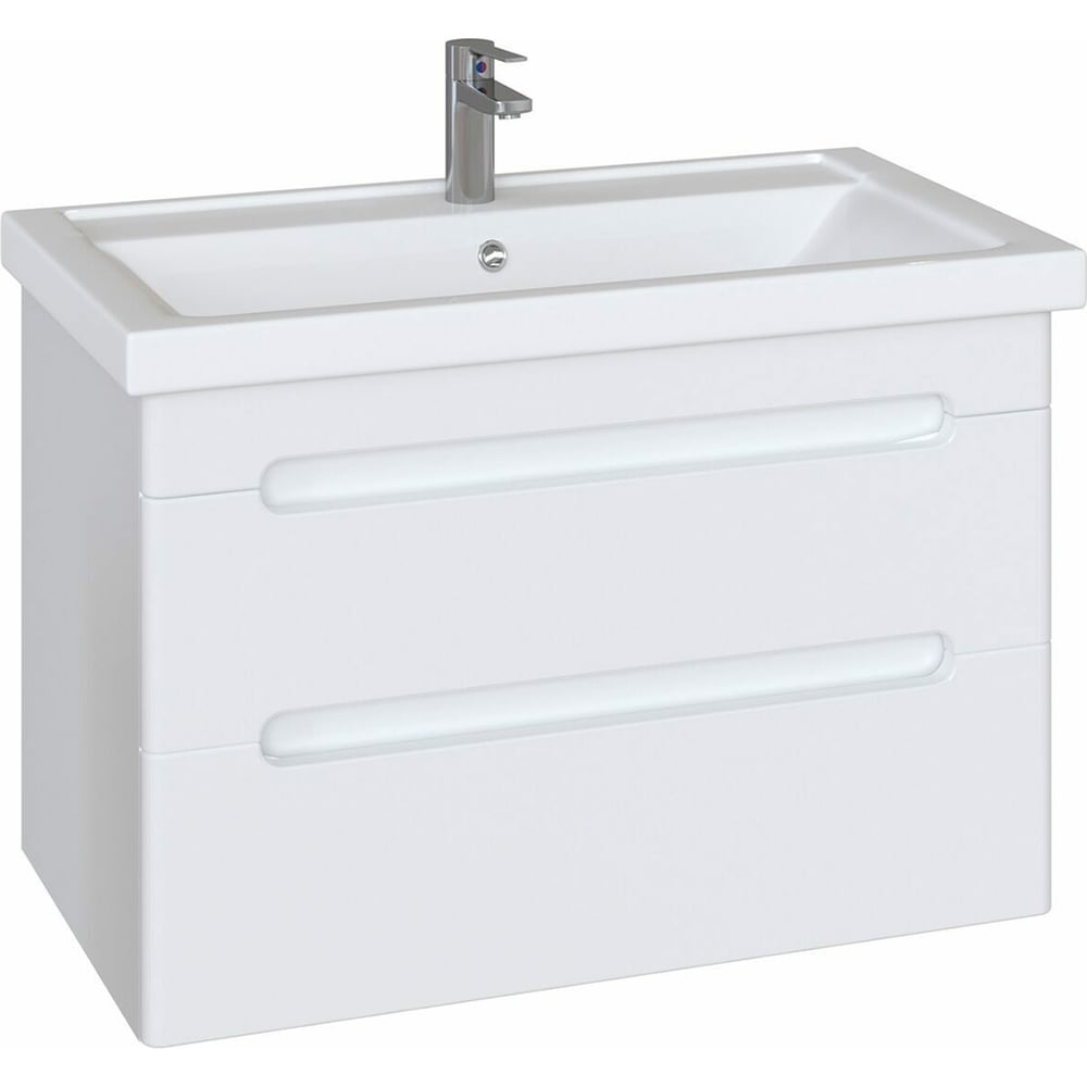 Подвесная тумба для ванной комнаты Sanstar, цвет белый матовый 173.1-1.4.1. Адель 80 - фото 1