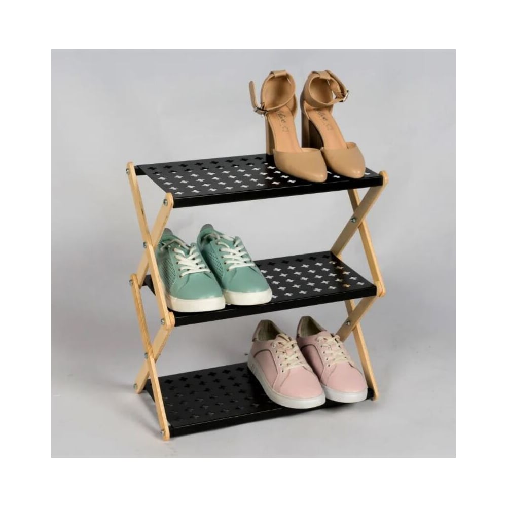 Изображение товара Обувница складная МАГС ФЕЛИЦИЯ с 3 полками и металлическим каркасом