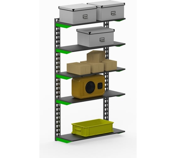 Изображение товара Модульный стеллаж ООО Металекс Metalex серии FLY 1500x900x300 мм, 5 полок SMFV1509030