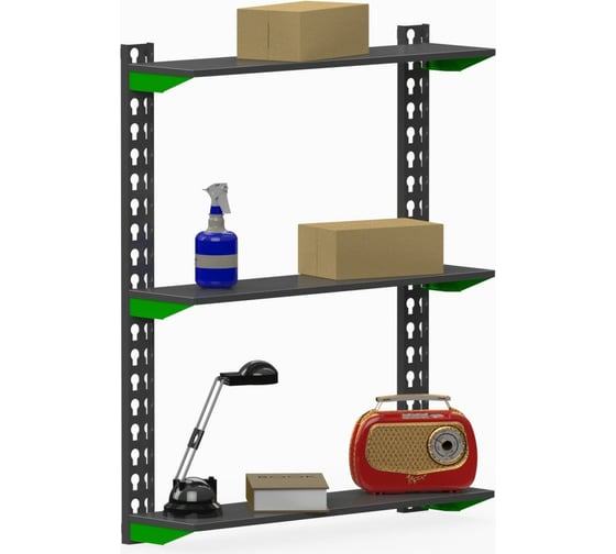 Изображение товара Модульный стеллаж ООО Металекс Metalex серии FLY, 1000x700x200, 3 полки SMFIII1007020