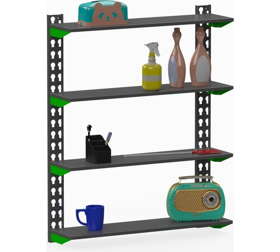 Изображение товара Модульный стеллаж ООО Металекс Metalex серии FLY, 1000x600x200, 4 полки SMFIV1006020