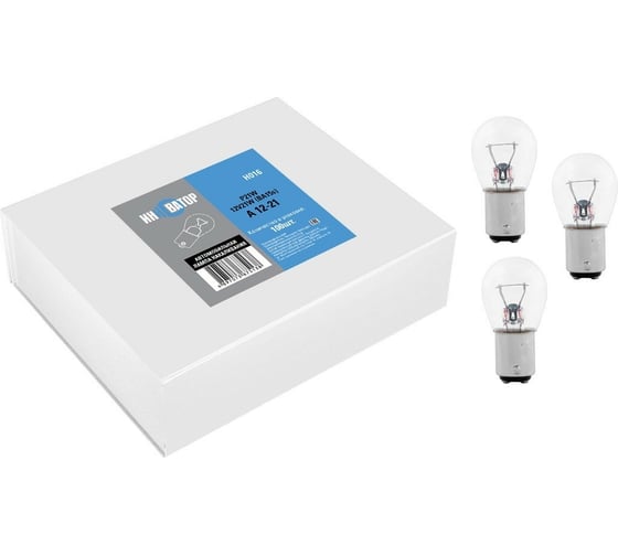 Изображение товара Лампа накаливания ИННОВАТОР A 12V 21W BA15s упаковка 10 шт. H016