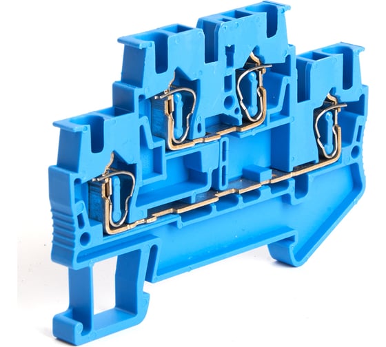 Изображение товара Самозажимной зажим STEKKER 4-проводной проходной 2 уровня ЗНИ - 2,5, JXB ST 2,5, синий LD555-2-25 39973