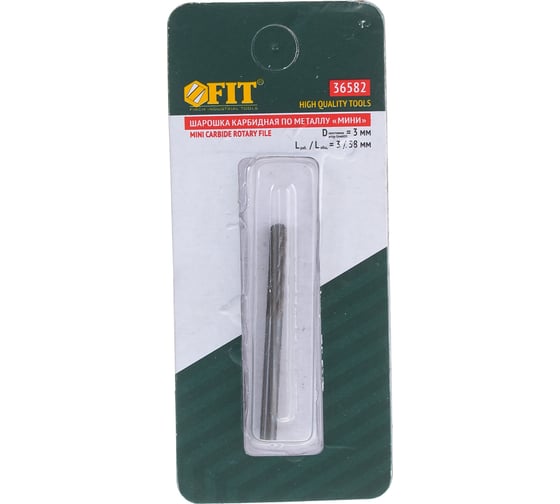 Изображение товара Шарошка карбидная цилиндрическая закругленная на конце для прямошлифовальных машин FIT HQ 36582