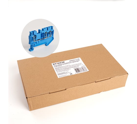 Изображение товара Самозажимной 3-проводной проходной зажим STEKKER ЗНИ - 2,5, JXB ST 2,5, синий LD553-2-25 39969