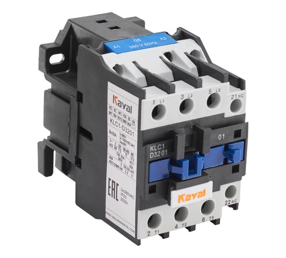 Изображение товара Магнитный пускатель KAYAL KLC1-D3201, 32А, катушка управления 380В UCD32A380V