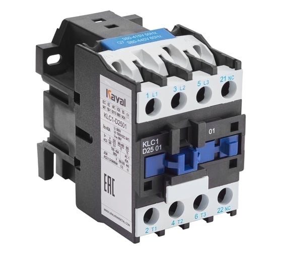 Изображение товара Магнитный пускатель KAYAL KLC1-D2501, 25А, катушка управления 380В UCD25A380V