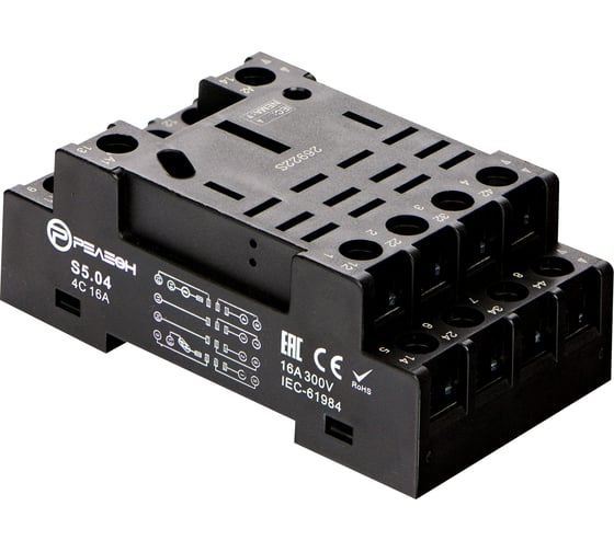 Изображение товара Розетка для реле РЕЛЕОН RP5.34 и модуля PM9 S504