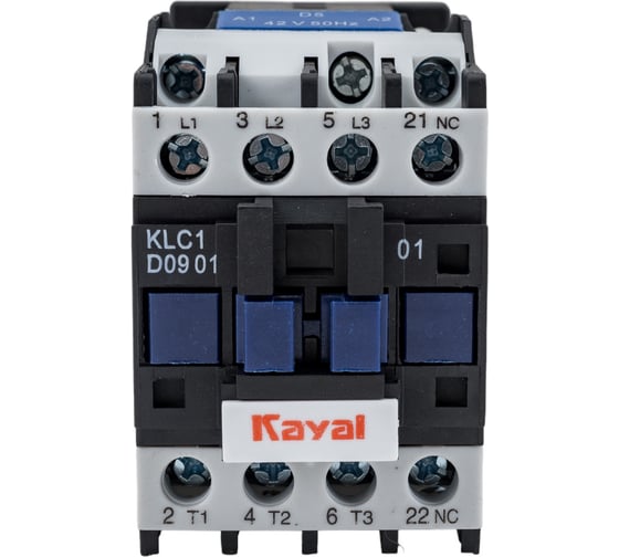 Изображение товара Магнитный пускатель KAYAL Контактор 9A-42AC-Б-УХЛ4 KLC1-D0901 UCD09A042V