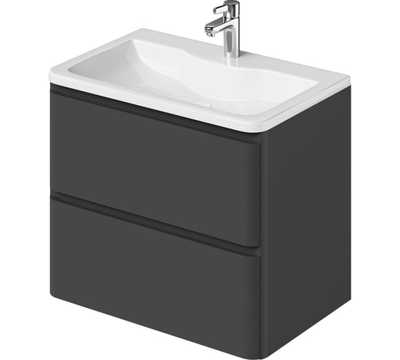 Изображение товара Тумба с раковиной ИТАНА Roberto 70 подвесная, 700x453x606 4657784358368