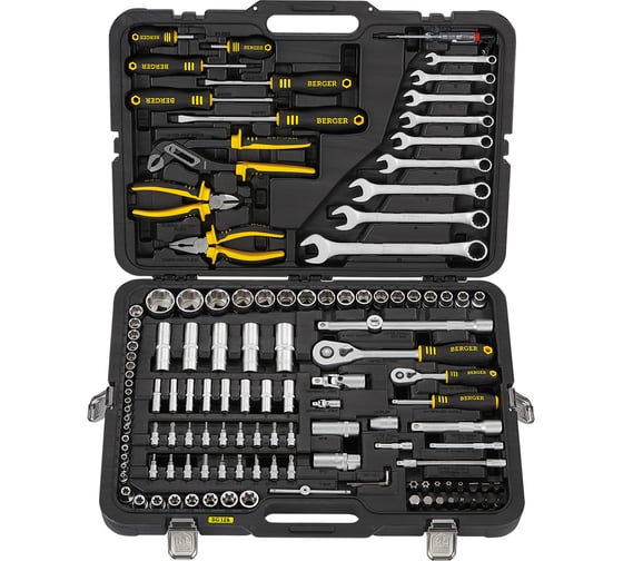 Изображение товара Универсальный набор инструментов 128 предметов Berger BG BG128-1214