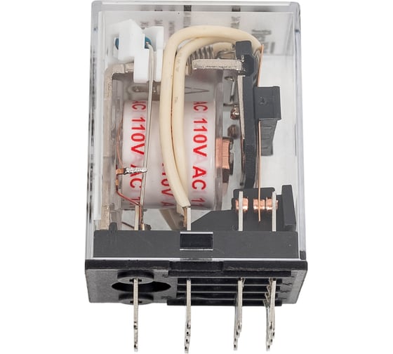 Изображение товара Промежуточное реле DEKraft 4 контакта, с led индикацией, 5а, 110в ac, пр-102 23898DEK