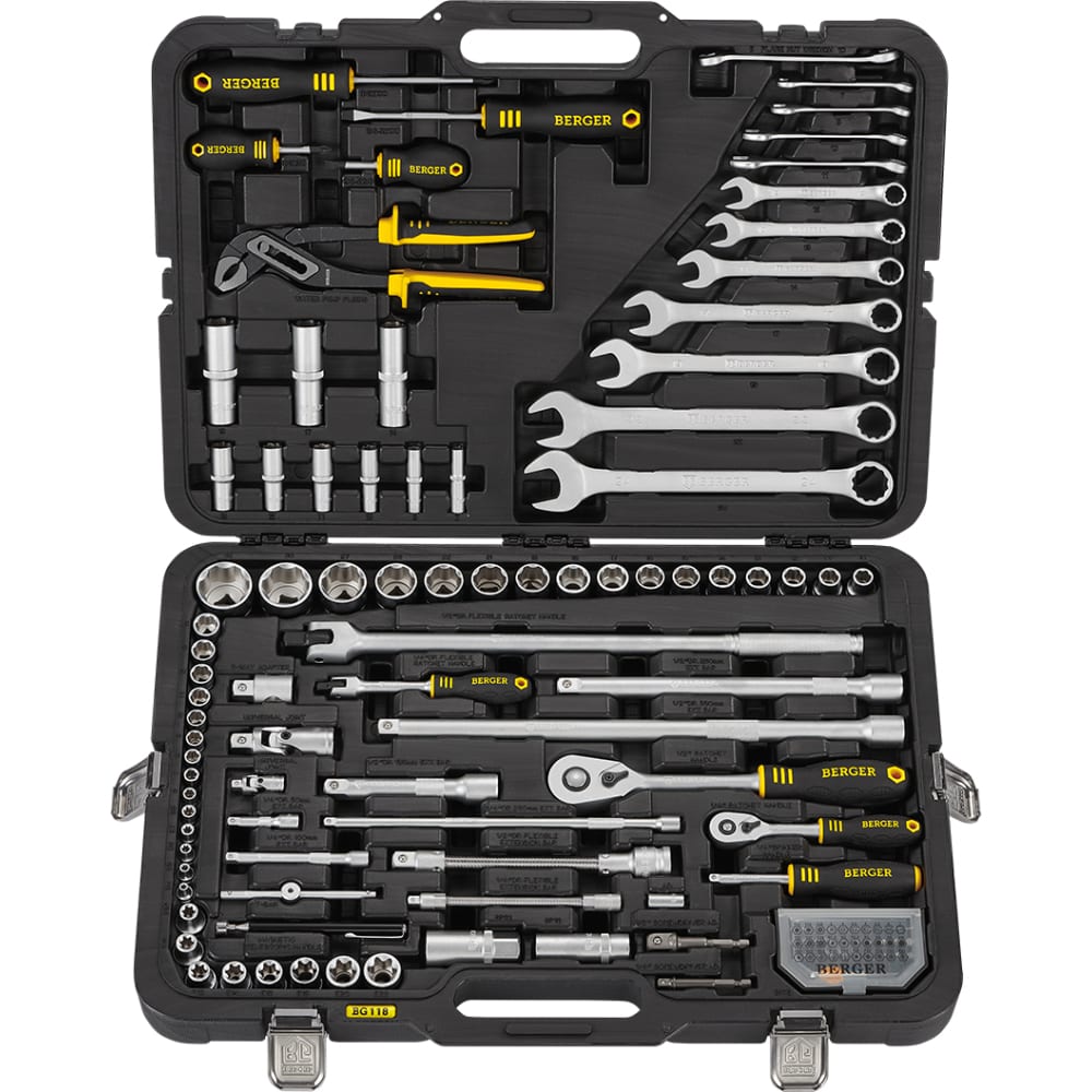 Универсальный набор инструментов Berger BG накидные изогнутые ключи topex