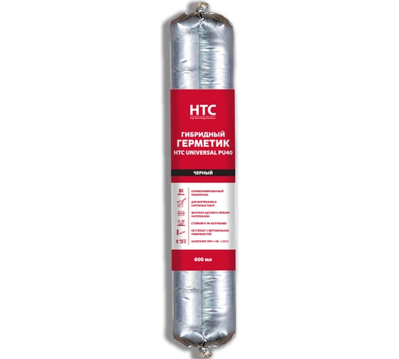 Изображение товара Гибридный герметик CEMMIX HTC Universal PU40, 600 мл черный pu40_black