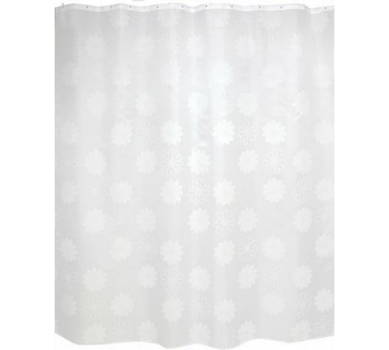 Изображение товара Штора для ванной Zalel 180x200 белый фон, без колец 511019