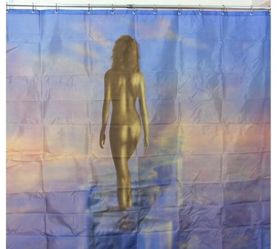 Изображение товара Штора для ванной Zalel Фотошт 180x180 Dream Walkert голубая, без колец YQL-DX-009 513153