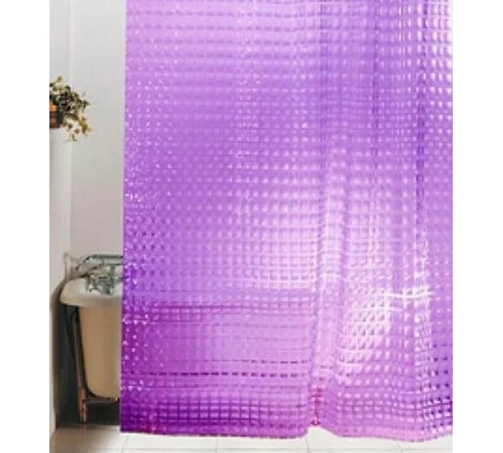 Изображение товара Штора для ванной Zalel 3D Purple 180x180 3D без колец YC-152 524364