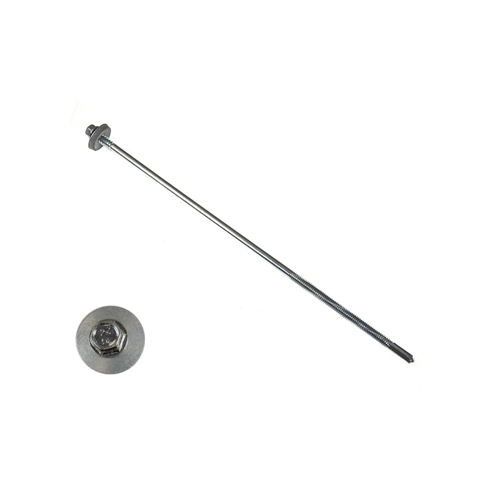 Изображение товара Саморез для сендвич-панелей КРЕП-КОМП удлинённое сверло 15 мм, 6,3/5,5х235, Kn, 400 шт. ссп235 Изображение товара Саморез для сендвич-панелей КРЕП-КОМП удлинённое сверло 15 мм, 6,3/5,5х235, Kn, 400 шт. ссп235