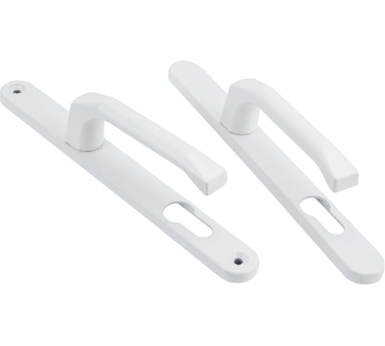 Изображение товара Нажимной гарнитур для металло-пластиковых дверей Дверной Страж At 25/85/8 белый, закруглённая планка ДС42280