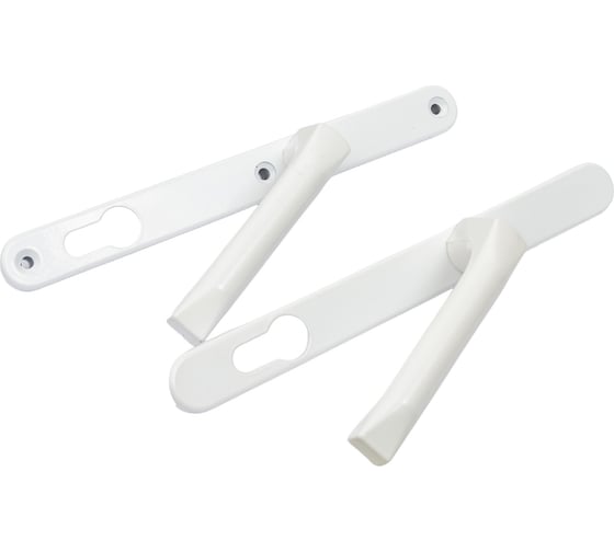 Изображение товара Нажимной гарнитур для металло-пластиковых дверей Дверной Страж At 25/92/8 белый, закруглённая планка ДС42282