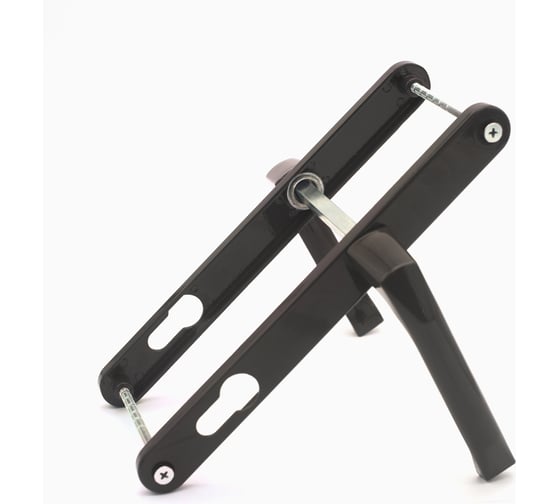 Изображение товара Нажимной гарнитур Дверной Страж 85/25 узкий, сплошной, коричневый, закруглённая планка ДС42284