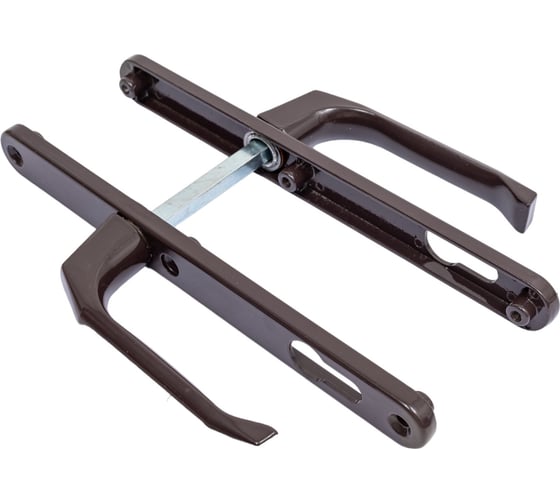 Изображение товара Нажимной гарнитур Дверной Страж 92/25 узкий, сплошной, коричневый, закруглённая планка ДС42289