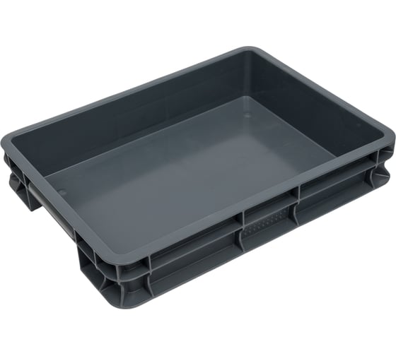 Изображение товара Ящик Тара.ру п/э, 400x300x75 мм, мороз., цв. серый 27597