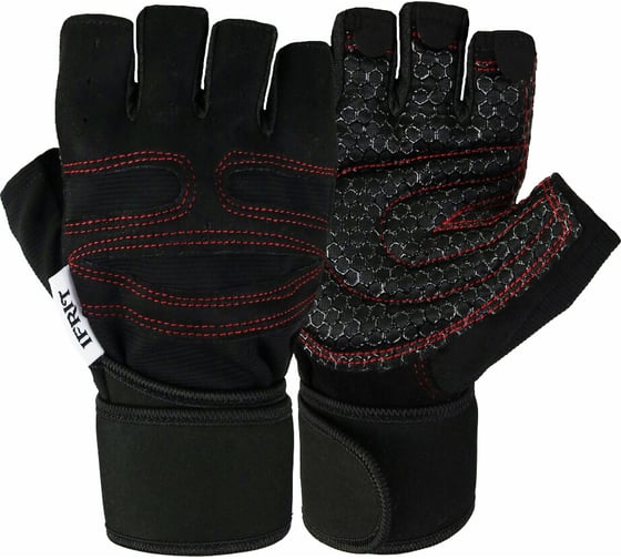Изображение товара Перчатки без пальцев Ifrit FOBOS искусственная кожа/полиэстер, черный/красный, р.L Рук-603-L 4630086585915
