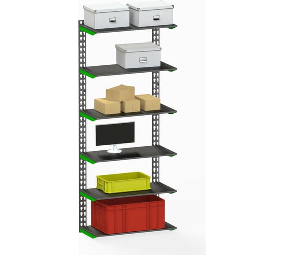 Изображение товара Модульный стеллаж ООО Металекс Metalex серии FLY 2000x600x400, 6 полок SMFVI2006040