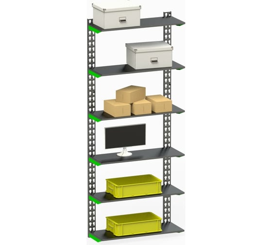 Изображение товара Модульный стеллаж ООО Металекс Metalex серии FLY 2000x600x300, 6 полок SMFVI2006030