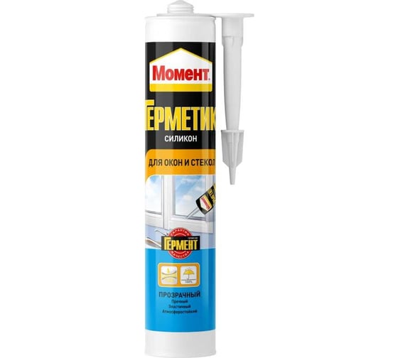 Изображение товара Герметик для окон и стекол 280 мл прозрачный МОМЕНТ 756788 2002677