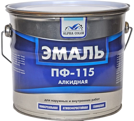 Изображение товара Эмаль Alpha Color ПФ 115, салатная, 3.2 кг 34637