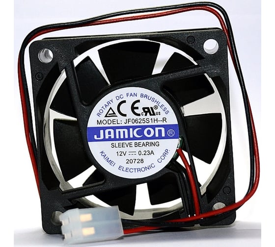 Изображение товара Вентилятор JAMICON JF0625S1H 60х60х25 12В с разъемом 2 конт.MOLEX 5239-2(PHU-2) С00034205