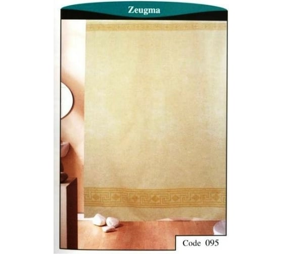 Изображение товара Штора для ванной Zalel 100% полиэстер, эконом 170x200, розовый фон, без колец 00001187