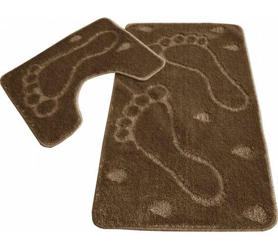 Изображение товара Набор ковриков для ванной Zalel 2 шт,. 60x100 коричневый 00001405