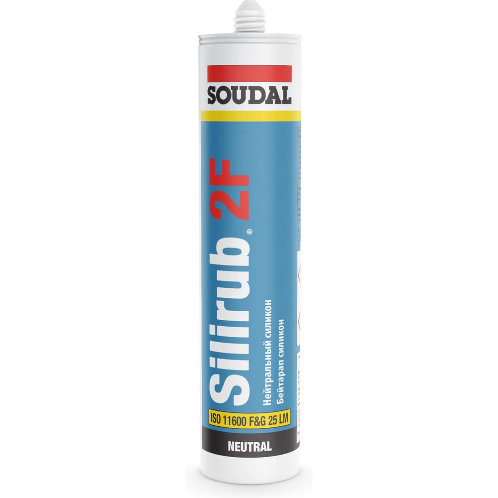 Изображение товара Нейтральный силиконовый герметик Soudal Силируб 2F серый, 300 мл 158938 Изображение товара Нейтральный силиконовый герметик Soudal Силируб 2F серый, 300 мл 158938