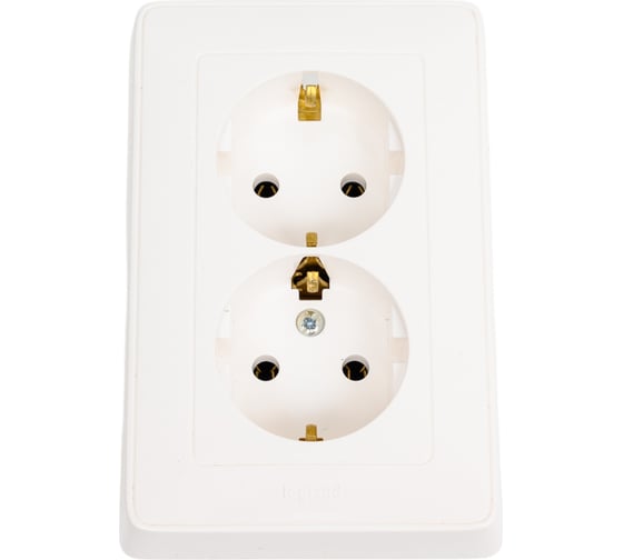 Изображение товара Розетка Legrand Cariva 2х2К+3 немецкий стандарт 16 А 250 В~ белый 773627