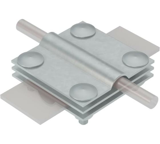 Изображение товара Соединитель крестообразный Система КМ для прутка D5-12 мм и полосы до 40 мм с 3 пластинами HD MA0023 3XS-D5-12-B40 HD