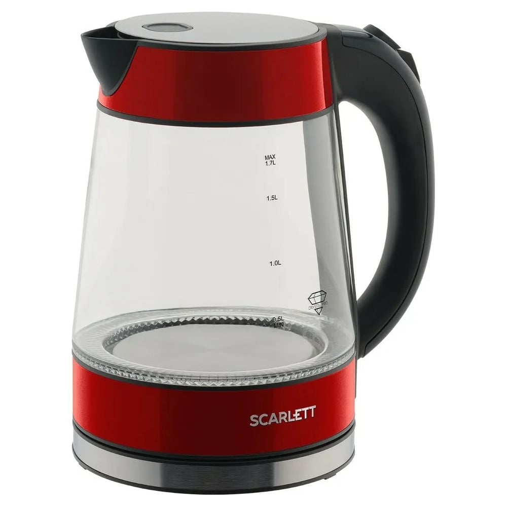 Электрический чайник Scarlett, цвет прозрачный/красный SC-EK27G79 - фото 1