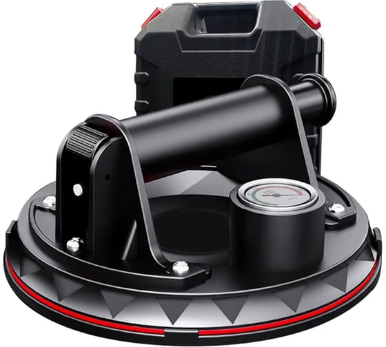 Изображение товара Присоска TECHNICOM с ручной помпой и манометром, нагрузка 160кг, чаша 200мм TC-F160