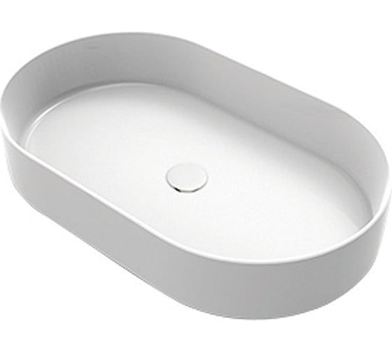 Изображение товара Раковина Cielo SHUI накладная, без отверстия для смесителя, цвет Gloss White SHCOLAO60