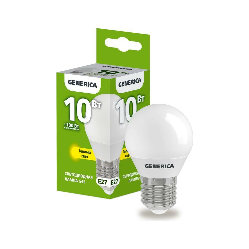 Светодиодная лампа GENERICA лампа светодиодная generica par16 10 вт софит 3000 к gu10 230 в ll par16 10 230 30 gu10 g